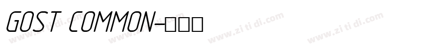GOST COMMON字体转换